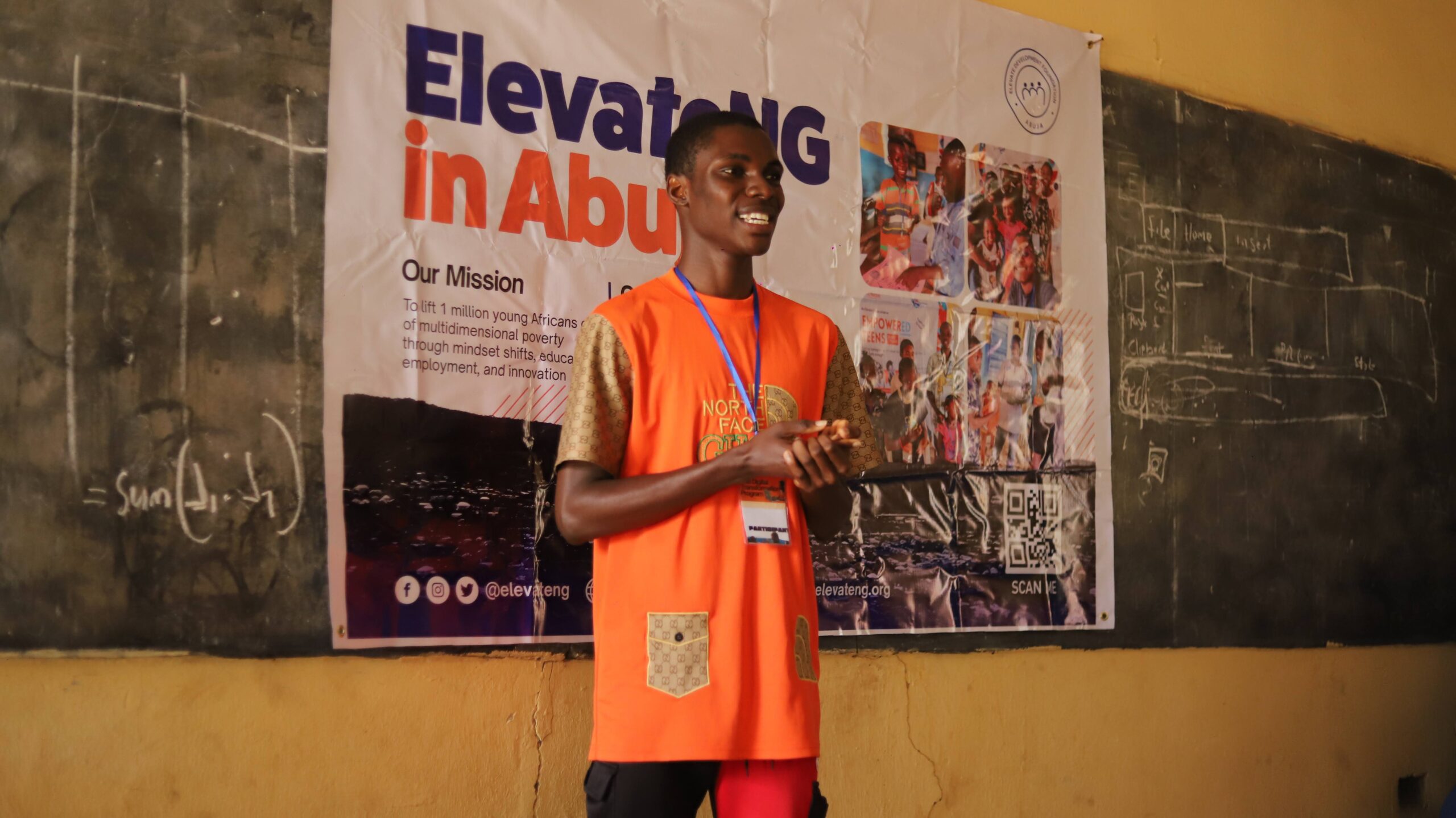 Participant with ElevateNG banner